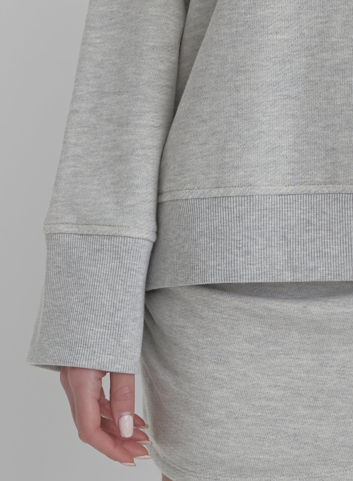 Grey Marl Oversized Sweatshirt